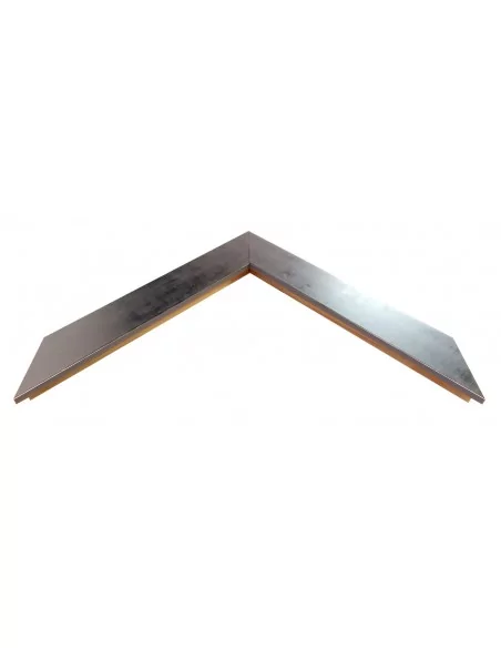 MOLDURA PLANA 40mm PLATA ACERO