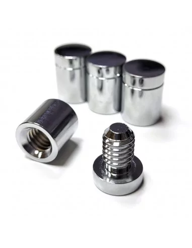 ESPACIADORES ALUMINIO CROMADO BRILLO PARA PLACAS. TAPON ROSCADO