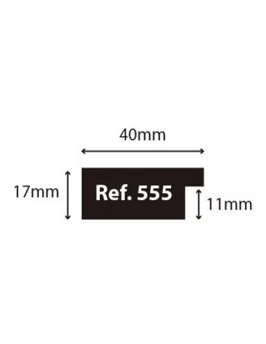 MOLDURA PLANA 40mm|AÇO PRATA
