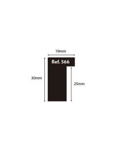 Moldura para quadros com abatimento|Série 566|Preto|30mm|Venda online 2