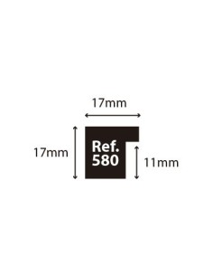 MOLDURA 17mm NEGRO TEXTURA 2