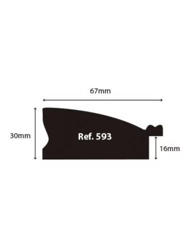 MOLDURA LISA 67mm OURO