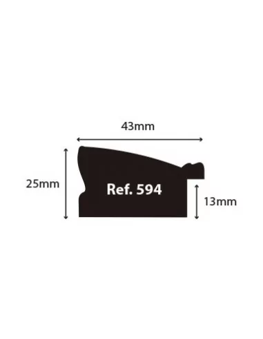MOLDURA LISA 43mm|TITANIO