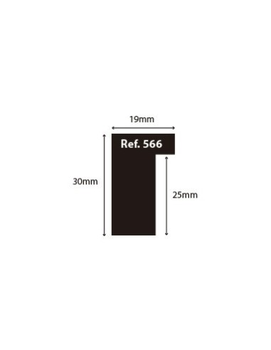 Moldura para cuadros con galce|Serie 566|Nogal|30mm|Venta online