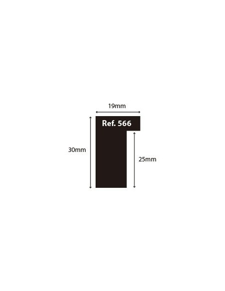 Moldura para cuadros con galce|Serie 566|Nogal|30mm|Venta online