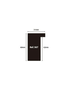 Moldura para quadros com abatimento|Série 567|Branco|50mm|Venda online 2