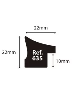 MOLDURA 22mm ESTUCO ROJO 2