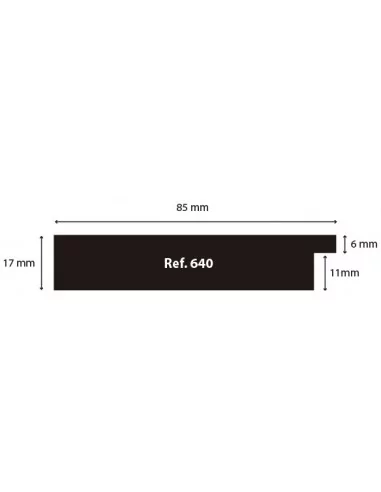 MOLDURA RUSTICA 85mm MARRON