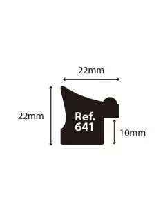MOLDURA 22mm FILO BOLAS PLATA 2