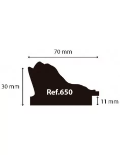 MOLDURA LABRADA 70x38mm BLANCO DECAPÉ 2