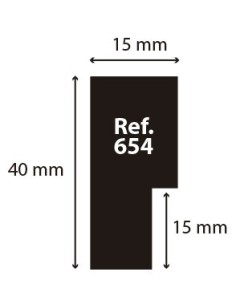 CAJA GALERÍA 15x39mm DIENTE CENTRAL. NEGRO 2