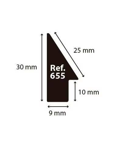PIRMIDE 15x30mm BLACK PIRMIDE 15x30mm BLACK