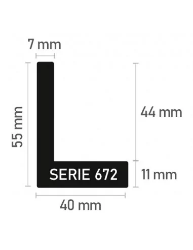 CAIXA AMERICANA TRIM 55mm PRETO