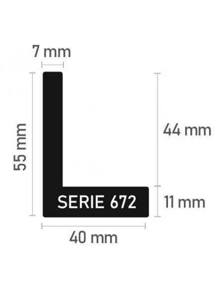 MOLDURA CAJA AMERICANA 55mm GRIS CLARO. (Pack 12 metros)