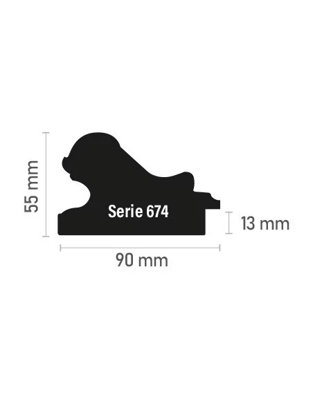 CLASSIC GRABADA MOLDURA. 90x55mm. ORO VIEJO