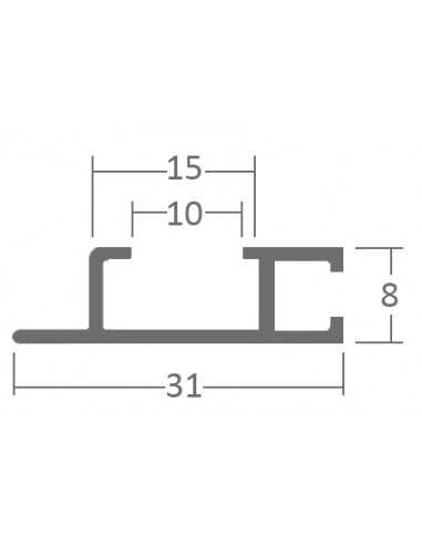 Marco aluminio colgar panel DIBOND|Modelo 24|A medida|Envio 24h|Online