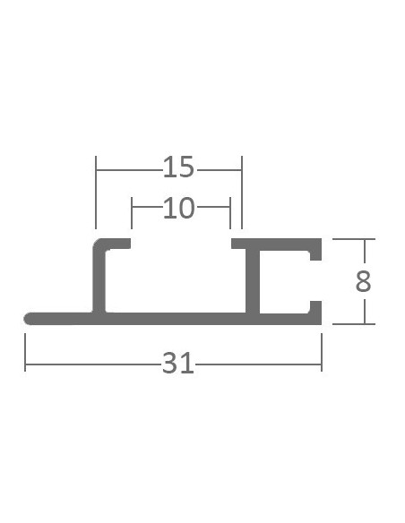 Marco aluminio colgar panel DIBOND|Modelo 24|A medida|Envio 24h|Online