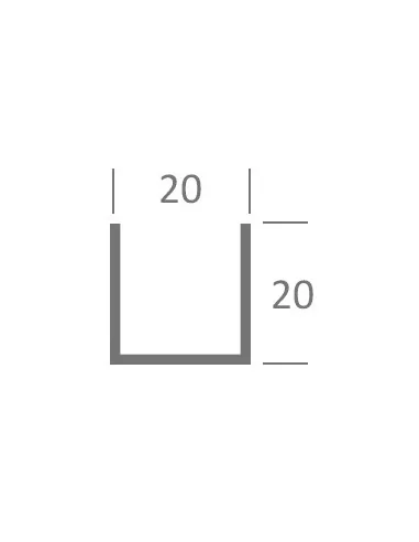 PERFIL de ALUMINIO a medida. Modelo 25. Auxiliar para colgar paneles