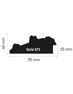 MOLDURA GRABADA CLASICA ESPEJOS. 115x40mm. BLANCO MATE) 2
