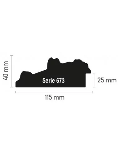 MOLDURA GRABADA CLASICA ESPEJOS. 115x40mm. BLANCO MATE)