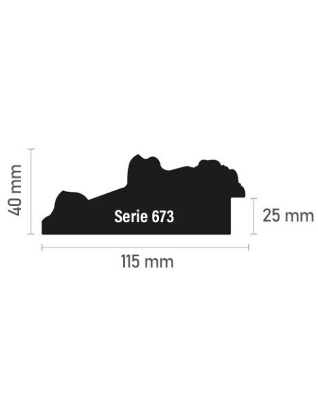 MOLDURA GRABADA CLASICA ESPEJOS. 115x40mm. BLANCO MATE)