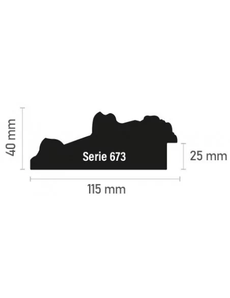 MOLDURA GRABADA CLASICA ESPEJOS. 115x40mm. BLANCO MATE)