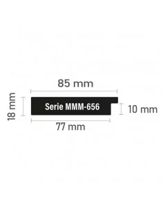 MOLDURA PLANA GRABADO CELDA. 85x18mm. BLANCO DECAPÉ 2