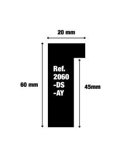 BAQUETÓN 20x60mm. DIENTE SENCILLO. AYOUS CRUDO 2