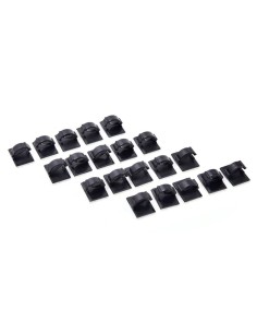 CLIP ADHESIVO ABRAZADERA CABLE. 19x15mm. NEGRO 2