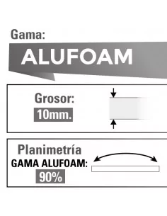 CARTÓN PLUMA ALUFOAM 10mm. 150 X 305 (Plancha) 2