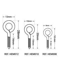HEMBRILLAS CÁNCAMOS LATONADAS PARA CUADROS 2