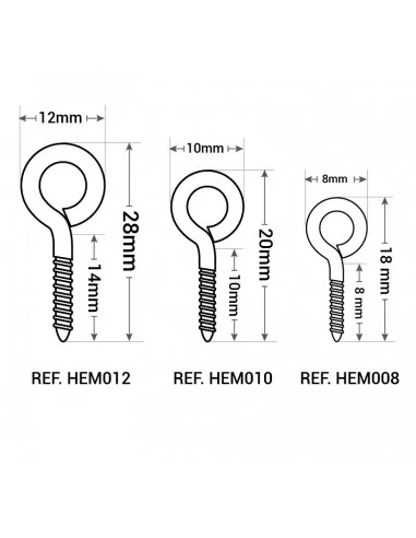HEMBRILLAS CÁNCAMOS LATONADAS PARA CUADROS HEMBRILLAS CÁNCAMOS LATONADAS PARA CUADROS