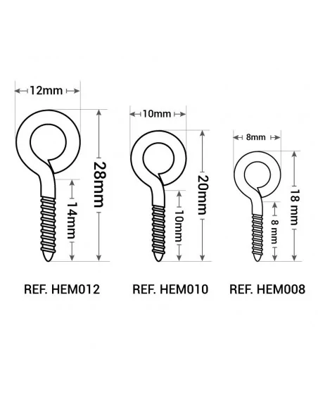 HEMBRILLAS CÁNCAMOS LATONADAS PARA CUADROS HEMBRILLAS CÁNCAMOS LATONADAS PARA CUADROS