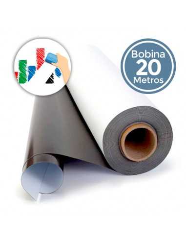 IMAN FLEXIBLE BLANCO PIZARRA. BOBINA 120 cm ancho