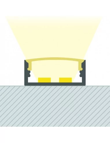 PERFIL TIRA LED. MONTAJE EN SUPERFICIE. Altura interior DIFUSOR 20mm. PERFIL TIRA LED. MONTAJE EN SUPERFICIE. Altura interior DIFUSOR 20mm.