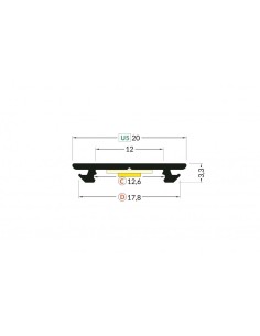 PERFIL TIRA LED. MONTAJE EN SUPERFICIE. Flexible. Con difusor curvado. Anchura led máx. 10mm. (ALED-S210) 2