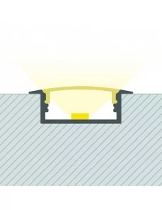 PERFIL TIRA LED. PARA EMPOTRAR. Tiras hasta 18mm. (ALED-E118) 2