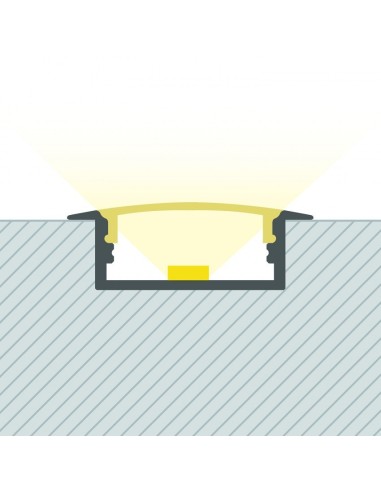 PERFIL TIRA LED. PARA EMPOTRAR. Tiras hasta 18mm. (ALED-E118)