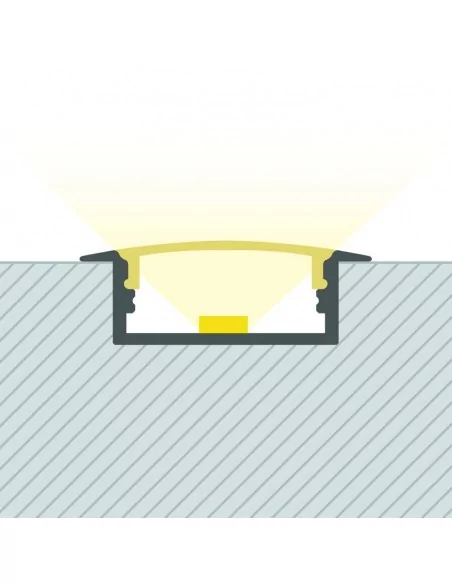 PERFIL TIRA LED. PARA EMPOTRAR. Tiras hasta 18mm. (ALED-E118) PERFIL TIRA LED. PARA EMPOTRAR. Tiras hasta 18mm. (ALED-E118)