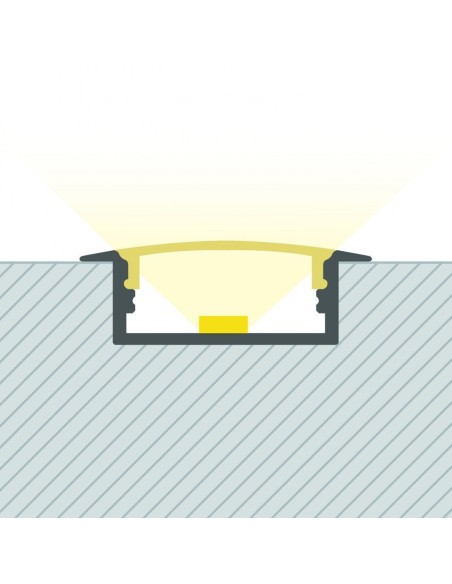 PERFIL TIRA LED. PARA EMPOTRAR. Tiras hasta 18mm. (ALED-E118)