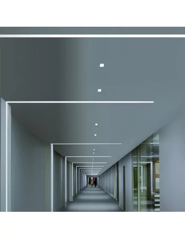 PERFIL TIRA LED. PARA EMPOTRAR. En techos desmontables o de escayola. Anchura led máx. 12mm. (ALED-E212)