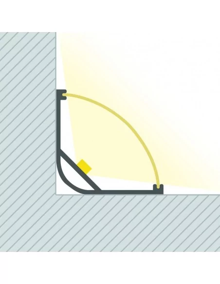 PERFIL TIRA LED. PARA ESQUINA. Tapa CIRCULAR. Tiras hasta 20mm. (ALED-X320) PERFIL TIRA LED. PARA ESQUINA. Tapa CIRCULAR. Tiras hasta 20mm. (ALED-X320)