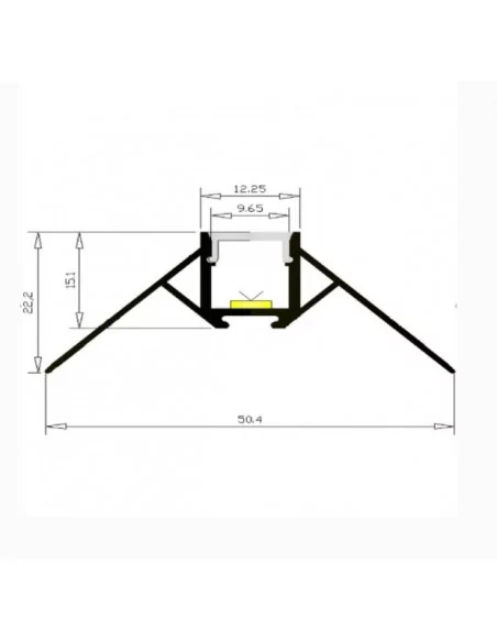 PERFIL TIRA LED. PARA ESQUINA. Integración ESCAYOLA o PLADUR. Tiras hasta 8mm. (ALED-X408) PERFIL TIRA LED. PARA ESQUINA. Integración ESCAYOLA o PLADUR. Tiras hasta 8mm. (ALED-X408)