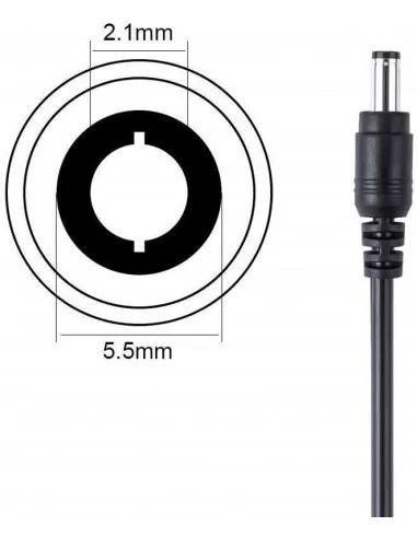 Fuente de alimentación 12V/12W con enchufe incorporado y salida Jack. Color negro Fuente de alimentación 12V/12W con enchufe incorporado y salida Jack. Color negro