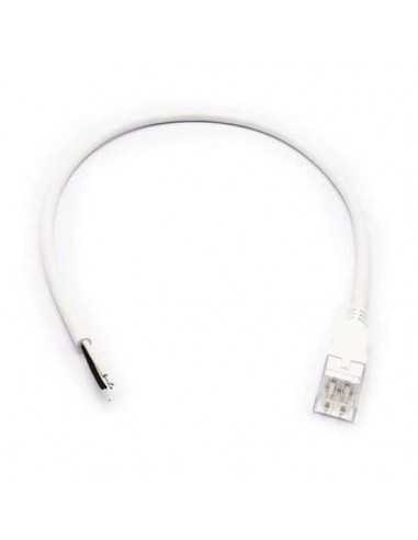 CABLE DE ALIMENTACIÓN TERMINACION CABLES TIRA LED 230V. 60CM DE LARGO. COLOR BLANCO (Pack 2 ud.)