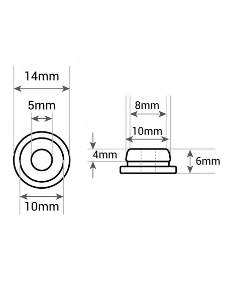 CLIP ANCLAJE REDONDO PARA GUIAS DE PARED CUELGA CUADROS