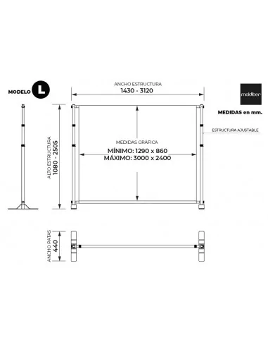 DISPLAY BANNER FOTOCALL EXTENSIBLE DOBLE CARA. Medida ajustable DISPLAY BANNER FOTOCALL EXTENSIBLE DOBLE CARA. Medida ajustable