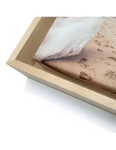 Marcos a medida tipo caja americana para lienzos. MADERA NATURAL 2