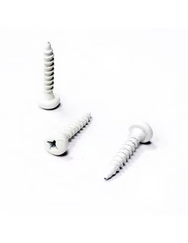 TORNILLO tirafondo 3,5 x 35mm para guía "JOTA". Blanco TORNILLO tirafondo 3,5 x 35mm para guía "JOTA". Blanco