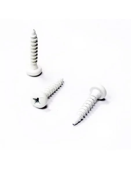 TORNILLO tirafondo 3,5 x 35mm para guía "JOTA". Blanco TORNILLO tirafondo 3,5 x 35mm para guía "JOTA". Blanco